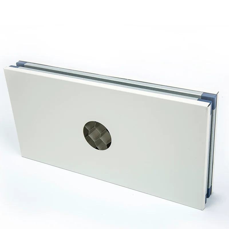 Wonclean Aluminum Honeycomb Cleanroom Panel cross-section showing 0.0mg/L methanol emission core