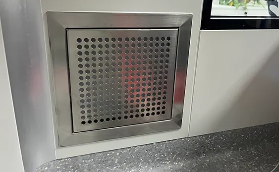 Ventilate panel return air detail