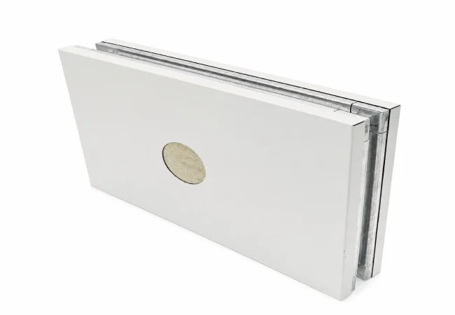 Real rockwool sandwich panel sample for cleanroom wall and ceiling deflection comparison