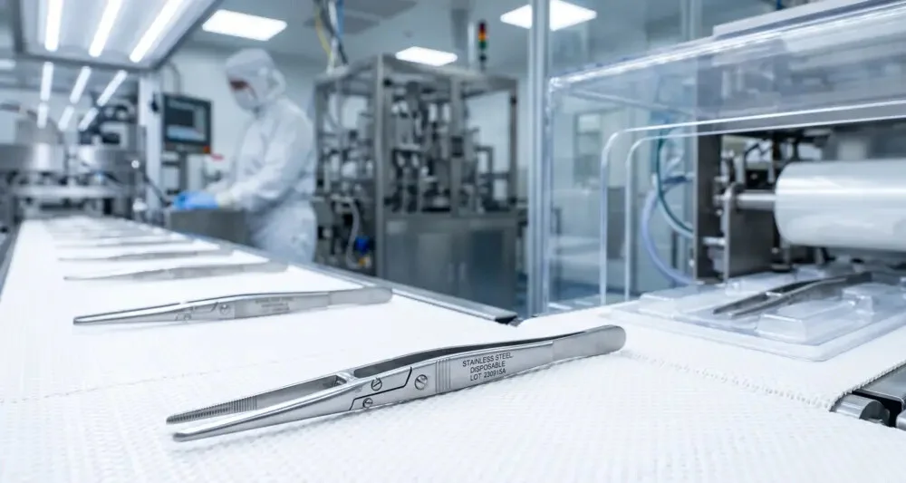 Illustrative precision production line in a controlled cleanroom environment