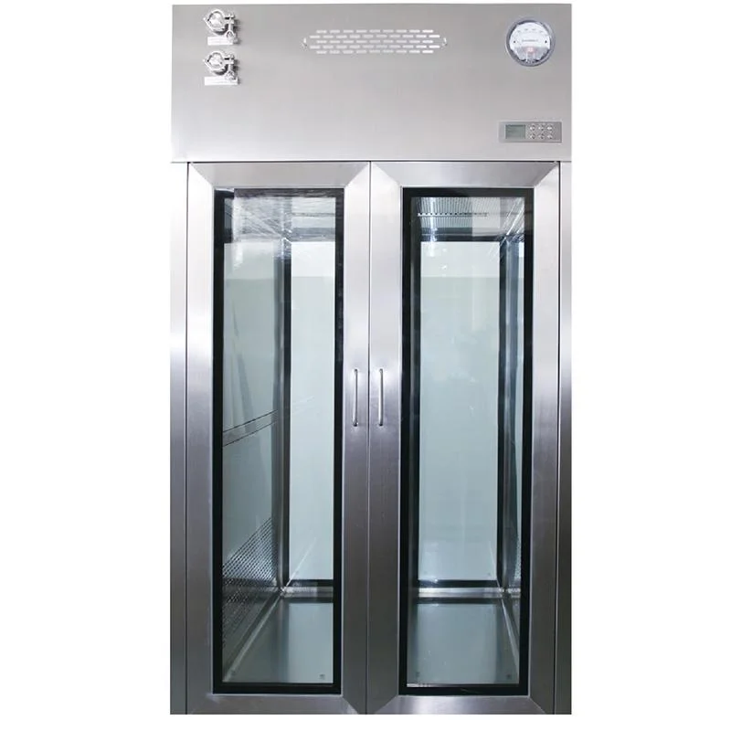 Cleanroom interlock pass box for pharmaceutical material transfer