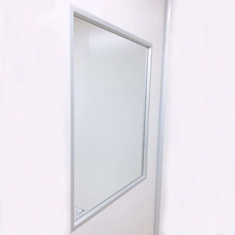 Clean room single glass window